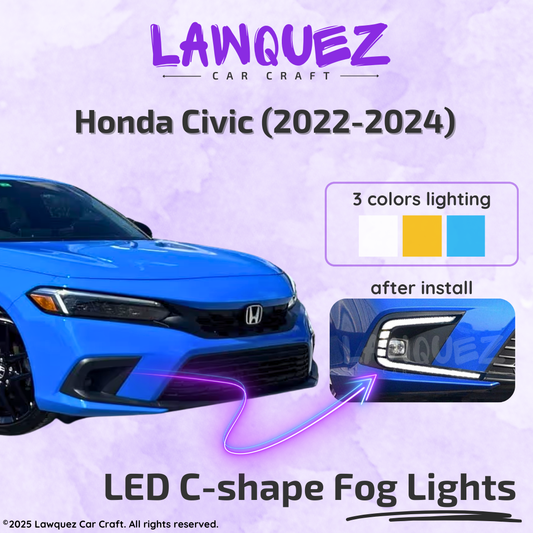 Honda Civic (2022-2024) LED C-shape Fog Lights