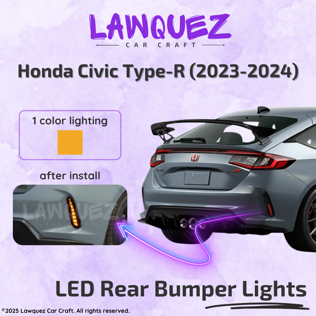 Type R Lights Honda Civic Type-R (2023-2024) LED Rear Bumper Lights – lawquez car craft